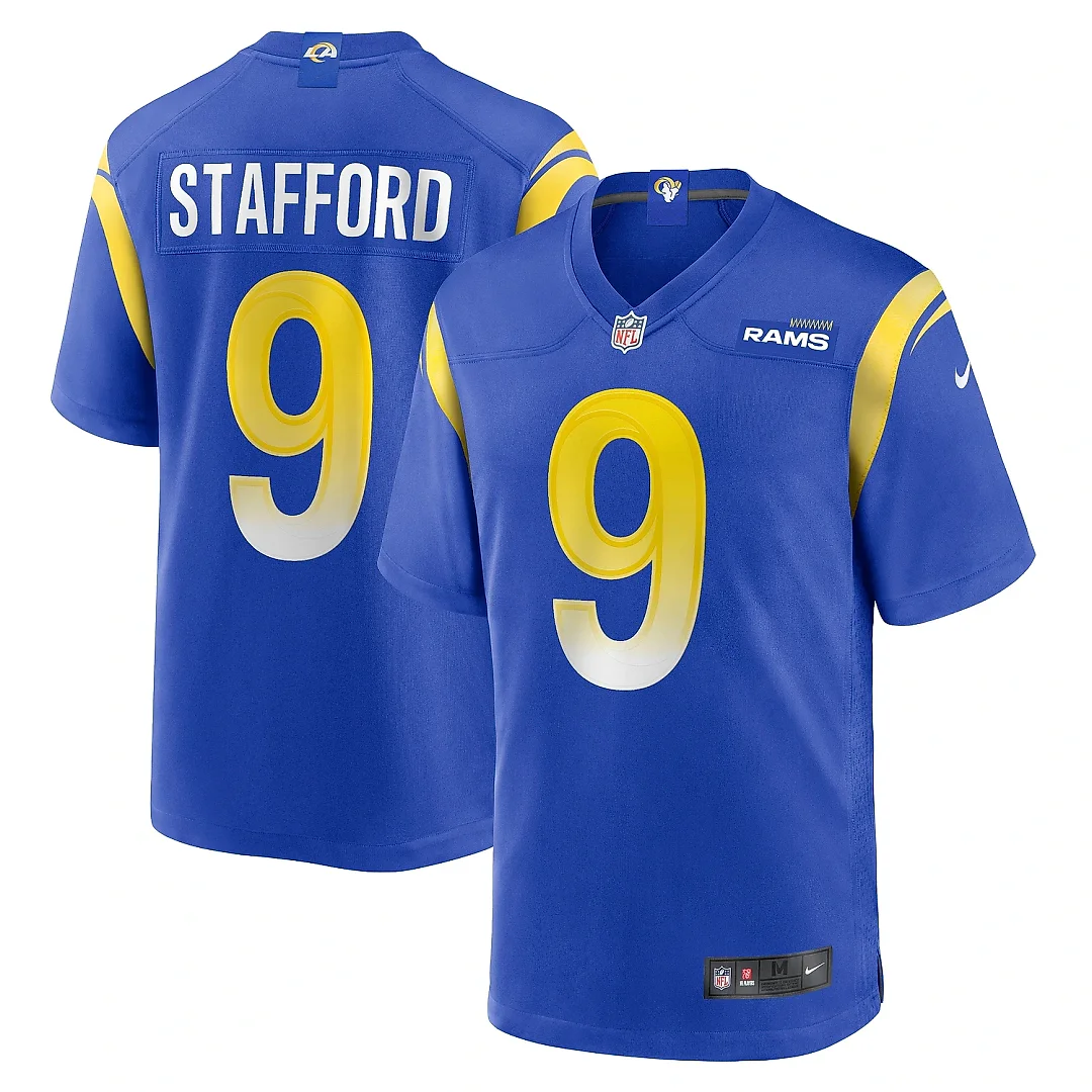 Zennovawear Men's Los Angeles Rams Matthew Stafford Royal Game Jersey