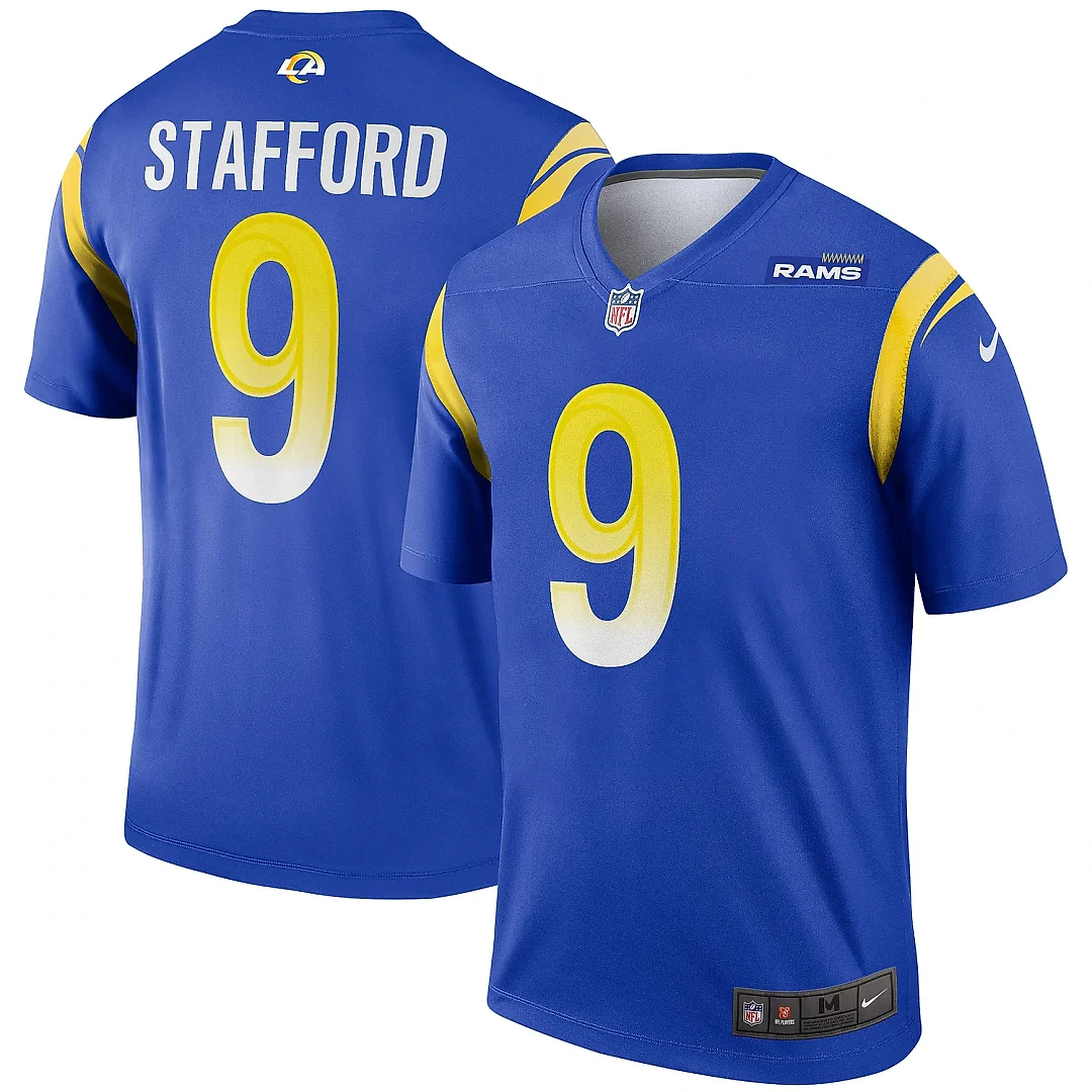Zennovawear Men's Los Angeles Rams Matthew Stafford Royal Team Legend Player Performance Top
