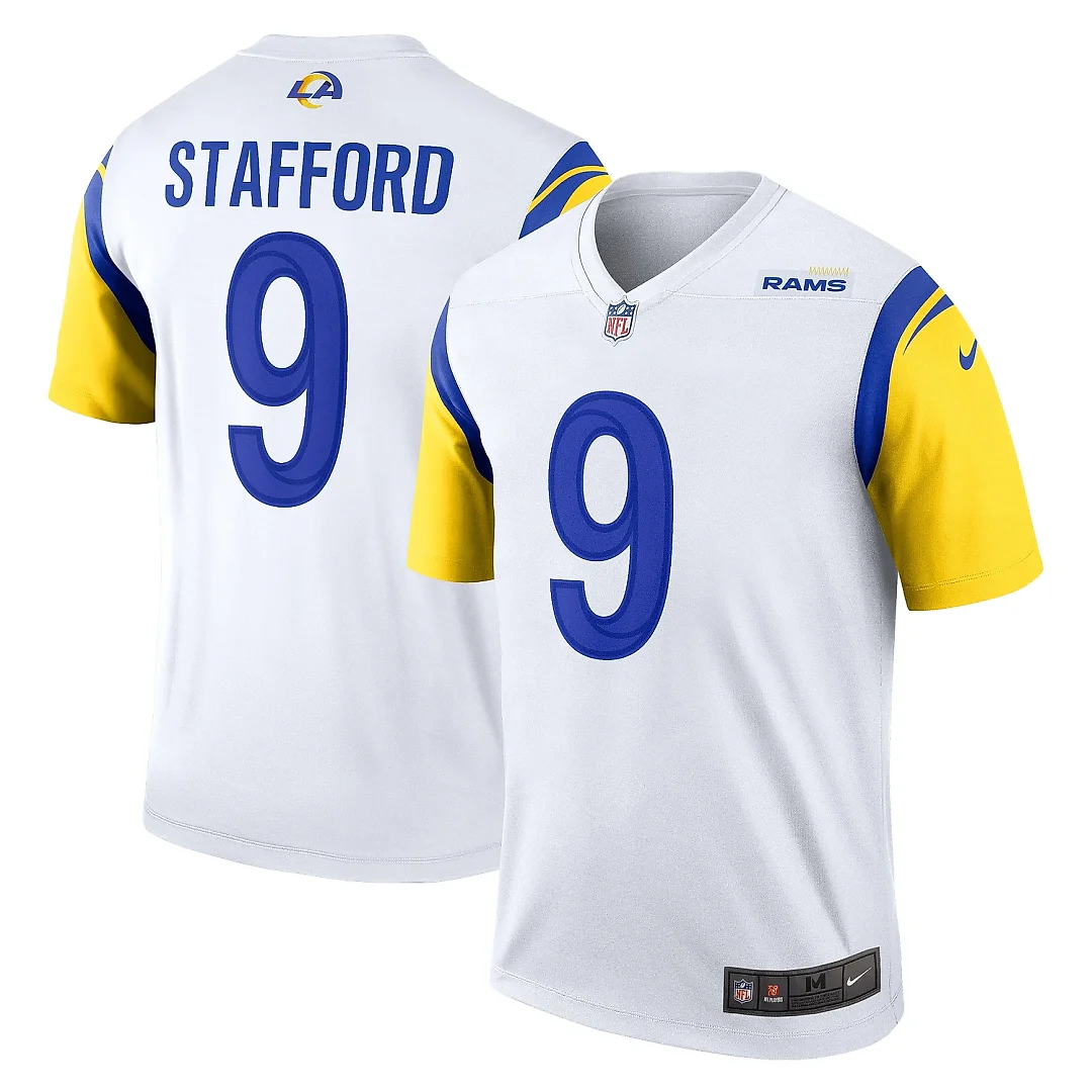Zennovawear Men's Los Angeles Rams Matthew Stafford White Alternate Legend Player Performance Top