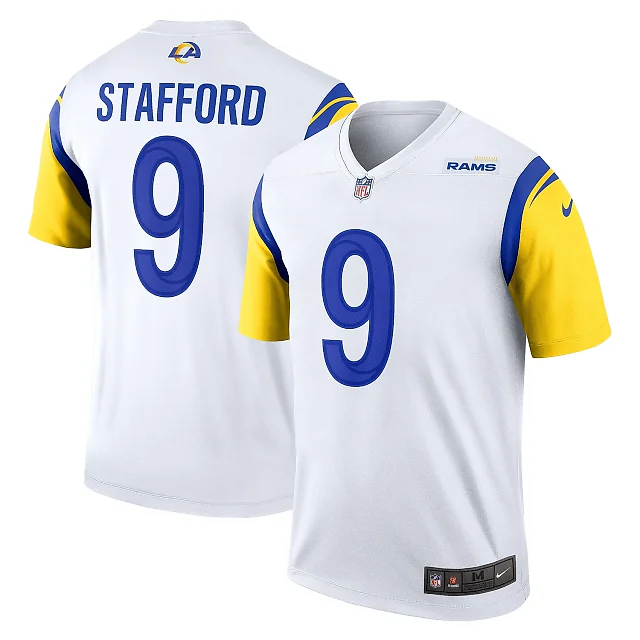 Zennovawear Men's Los Angeles Rams Matthew Stafford White Alternate Legend Player Performance Top