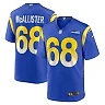 Zennovawear Men's Los Angeles Rams Mike McAllister Royal Home Game Jersey
