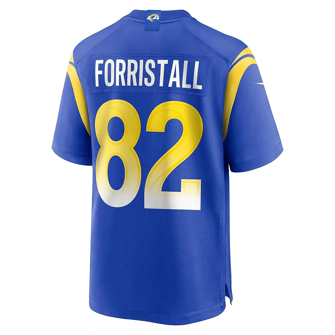 Zennovawear Men's Los Angeles Rams Miller Forristall Royal Game Jersey