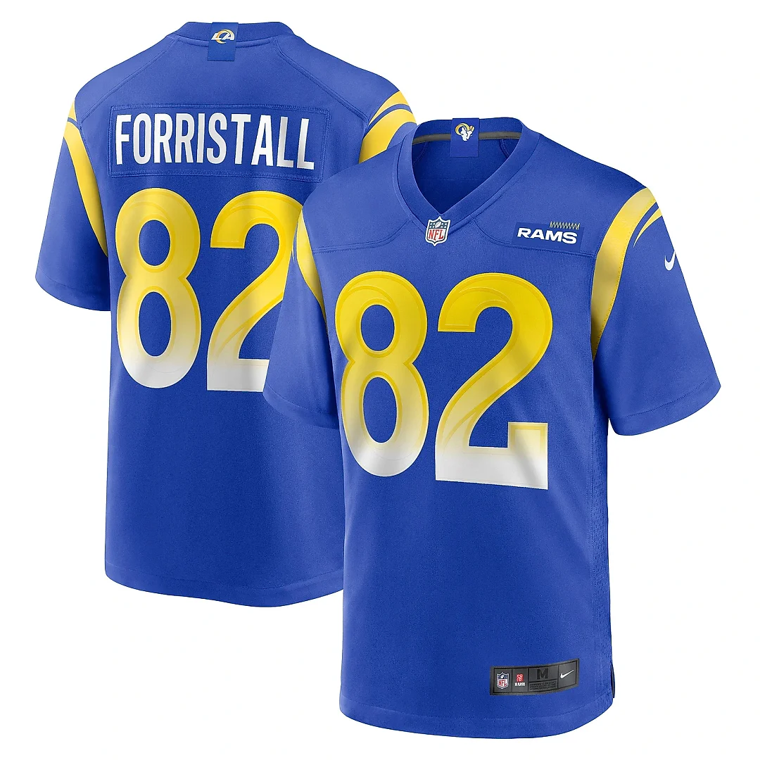 Zennovawear Men's Los Angeles Rams Miller Forristall Royal Game Jersey