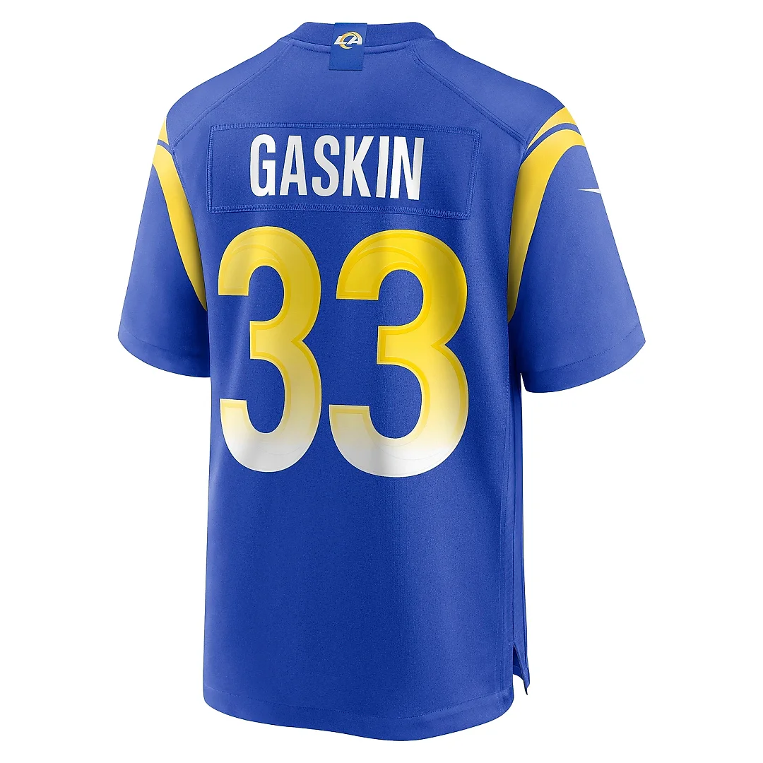Zennovawear Men's Los Angeles Rams Myles Gaskin Royal Game Jersey