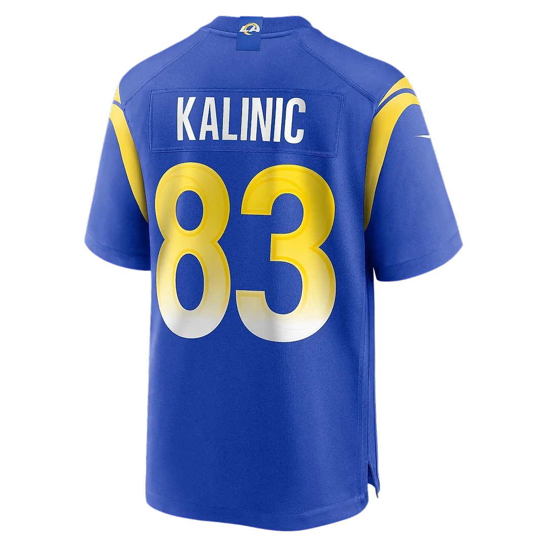 Zennovawear Men's Los Angeles Rams Nikola Kalinic Royal Game Jersey