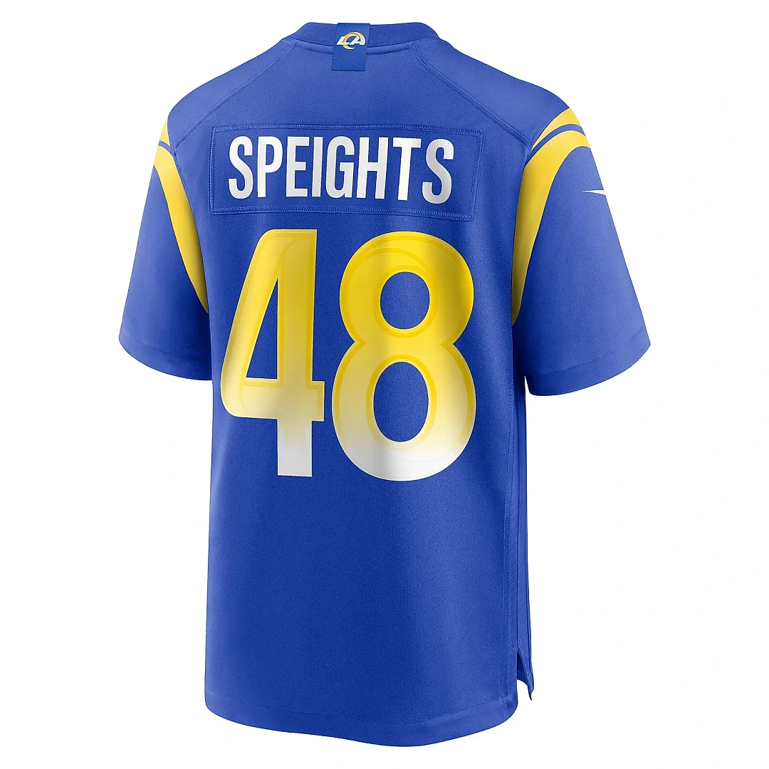 Zennovawear Men's Los Angeles Rams Omar Speights Royal Game Jersey