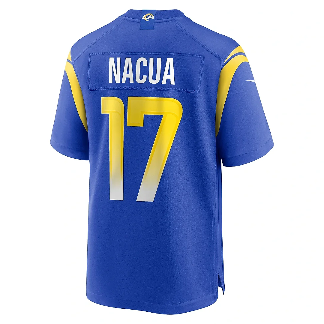 Zennovawear Men's Los Angeles Rams Puka Nacua Royal Home Game Jersey