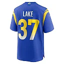 Zennovawear Men's Los Angeles Rams Quentin Lake Royal Game Player Jersey