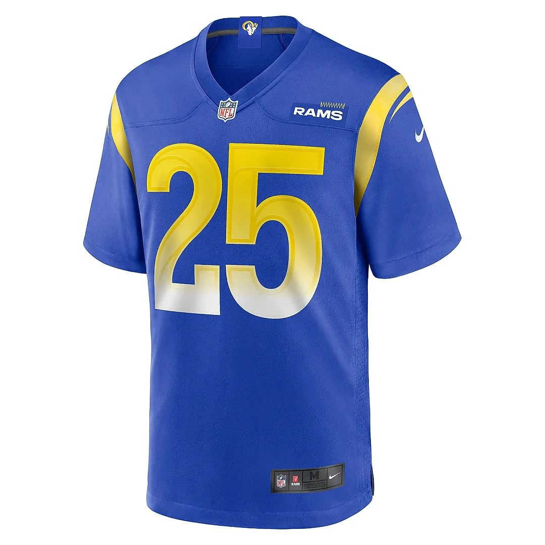 Zennovawear Men's Los Angeles Rams Quindell Johnson Royal Team Game Jersey