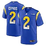 Zennovawear Men's Los Angeles Rams Quintez Cephus Royal Team Game Jersey