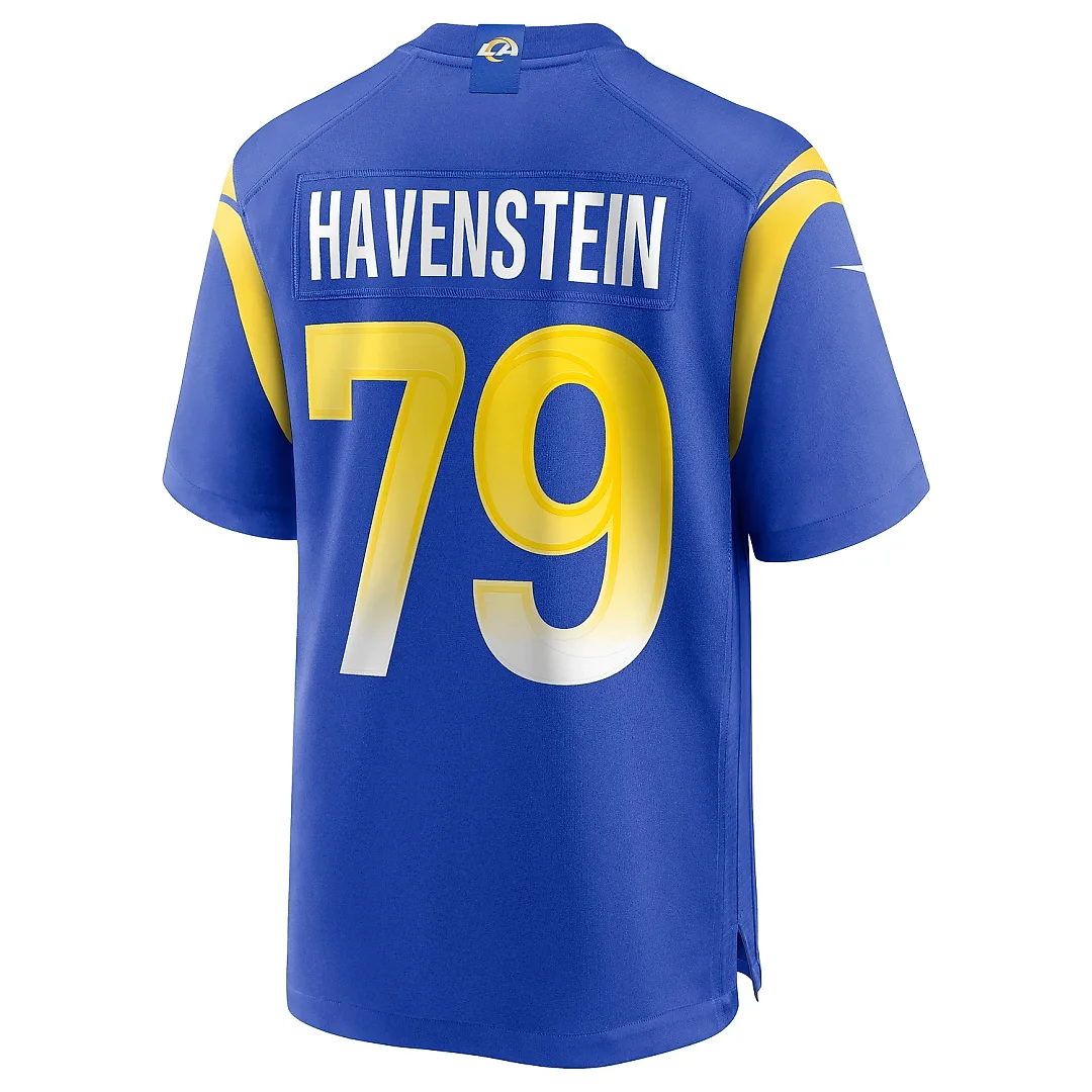 Zennovawear Men's Los Angeles Rams Rob Havenstein Royal Game Jersey