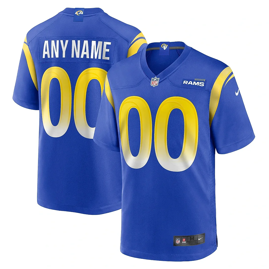 Zennovawear Men's Los Angeles Rams Royal Custom Game Jersey