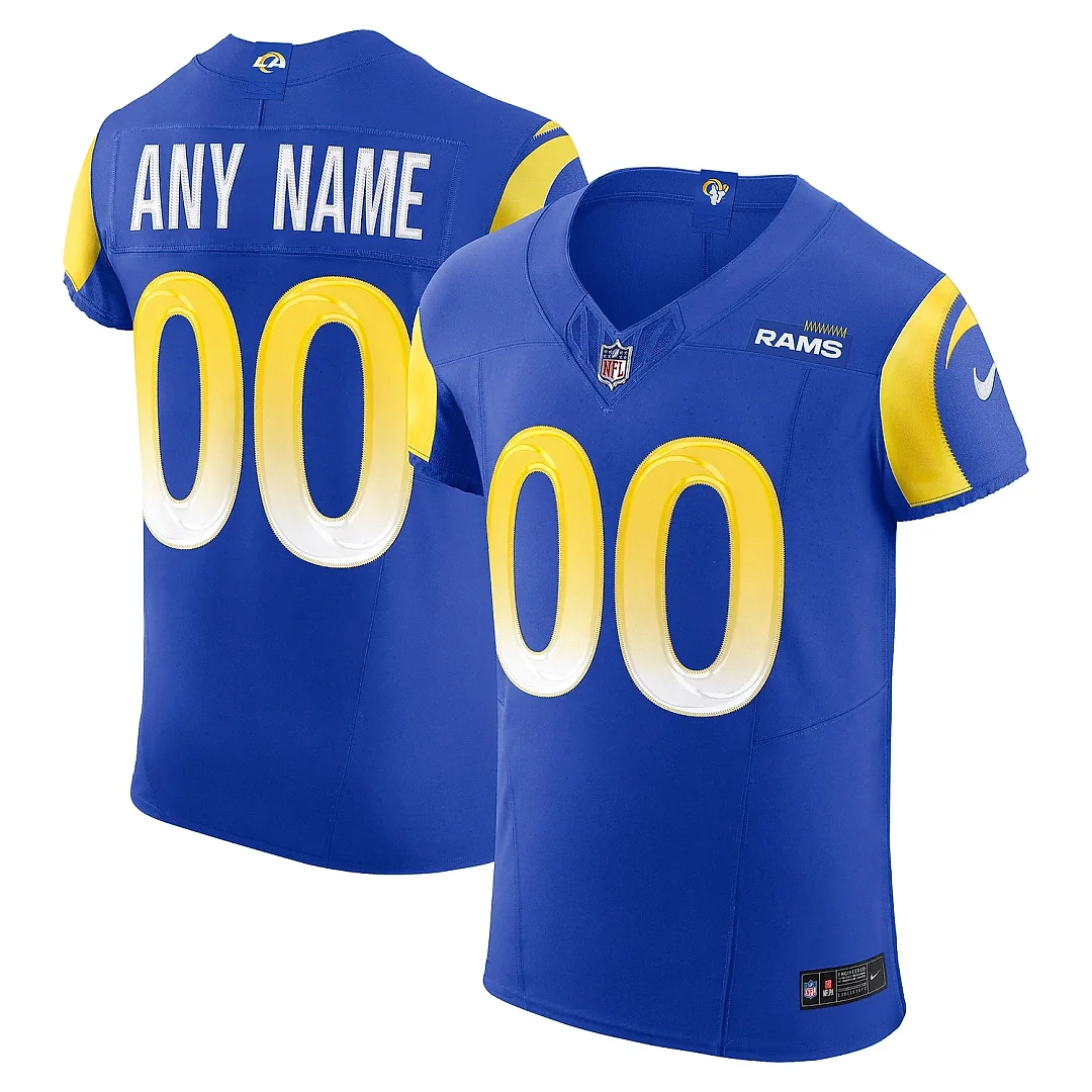 Zennovawear Men's Los Angeles Rams Royal Vapor F.U.S.E. Elite Custom Jersey