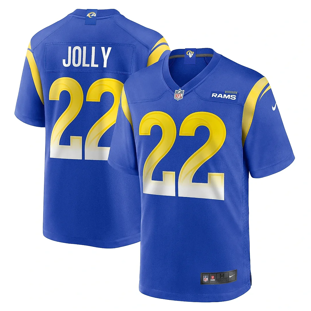 Zennovawear Men's Los Angeles Rams Shaun Jolly Royal Home Game Jersey