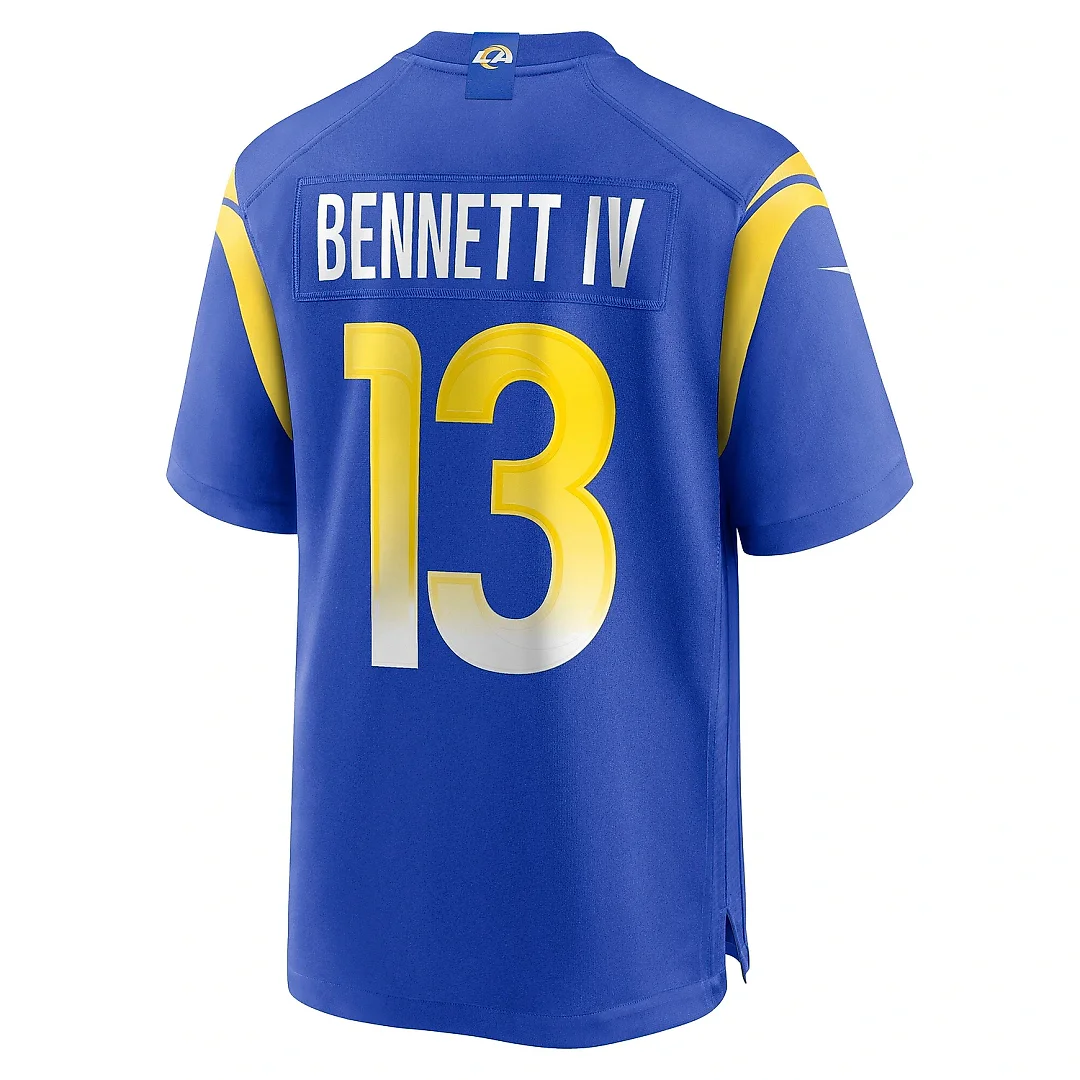 Zennovawear Men's Los Angeles Rams Stetson Bennett Royal Team Game Jersey