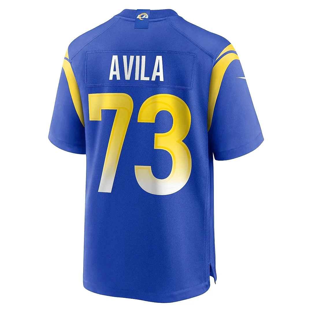 Zennovawear Men's Los Angeles Rams Steve Avila Royal Home Game Jersey