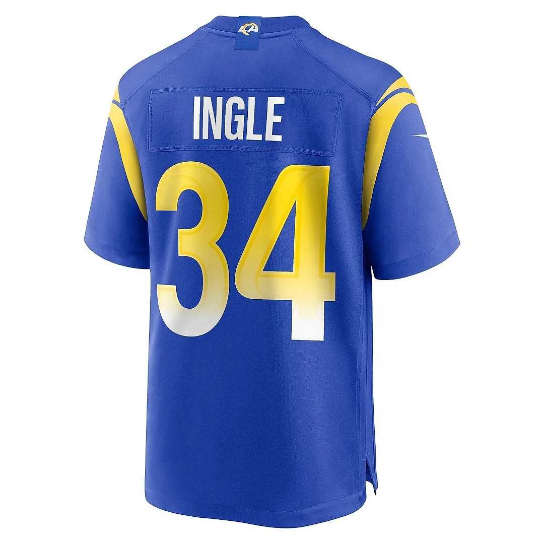 Zennovawear Men's Los Angeles Rams Tanner Ingle Royal Home Game Jersey