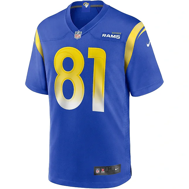 Zennovawear Men's Los Angeles Rams Torry Holt Royal Game Retired Player Jersey