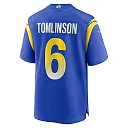 Zennovawear Men's Los Angeles Rams Tre'Vius Hodges-Tomlinson Royal Team Game Jersey