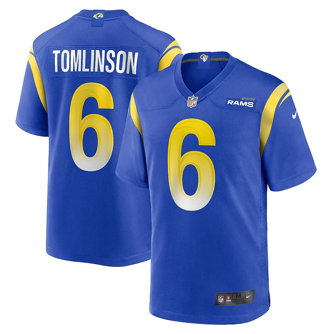 Zennovawear Men's Los Angeles Rams Tre'Vius Hodges-Tomlinson Royal Team Game Jersey