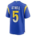 Zennovawear Men's Los Angeles Rams Tutu Atwell Royal Home Game Jersey