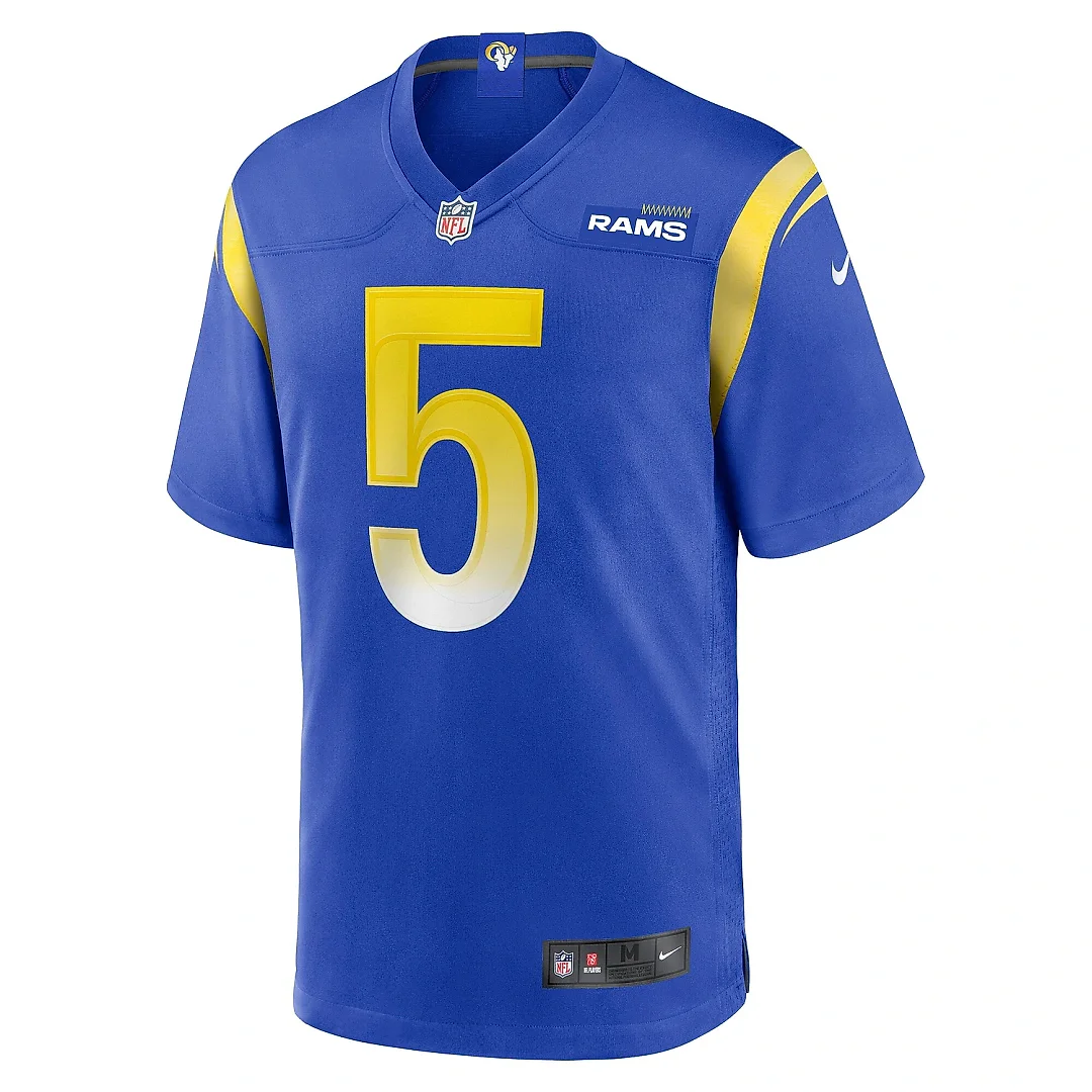 Zennovawear Men's Los Angeles Rams Tutu Atwell Royal Home Game Jersey