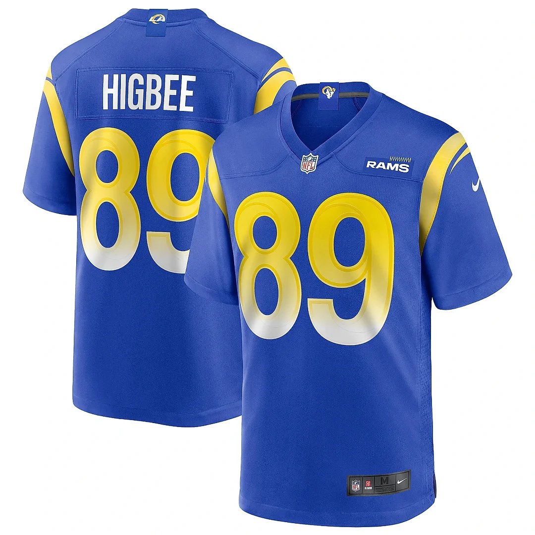 Zennovawear Men's Los Angeles Rams Tyler Higbee Royal Game Player Jersey