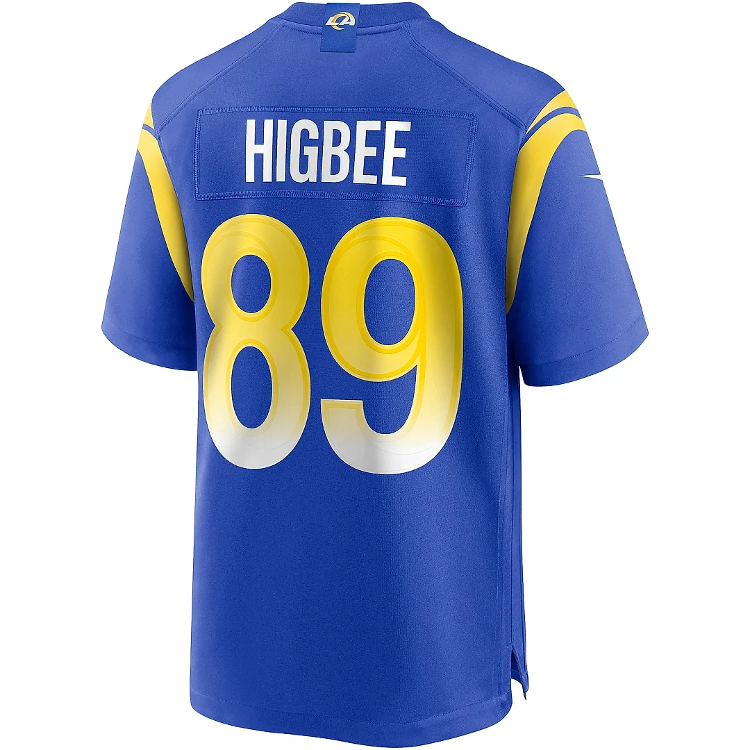 Zennovawear Men's Los Angeles Rams Tyler Higbee Royal Game Player Jersey