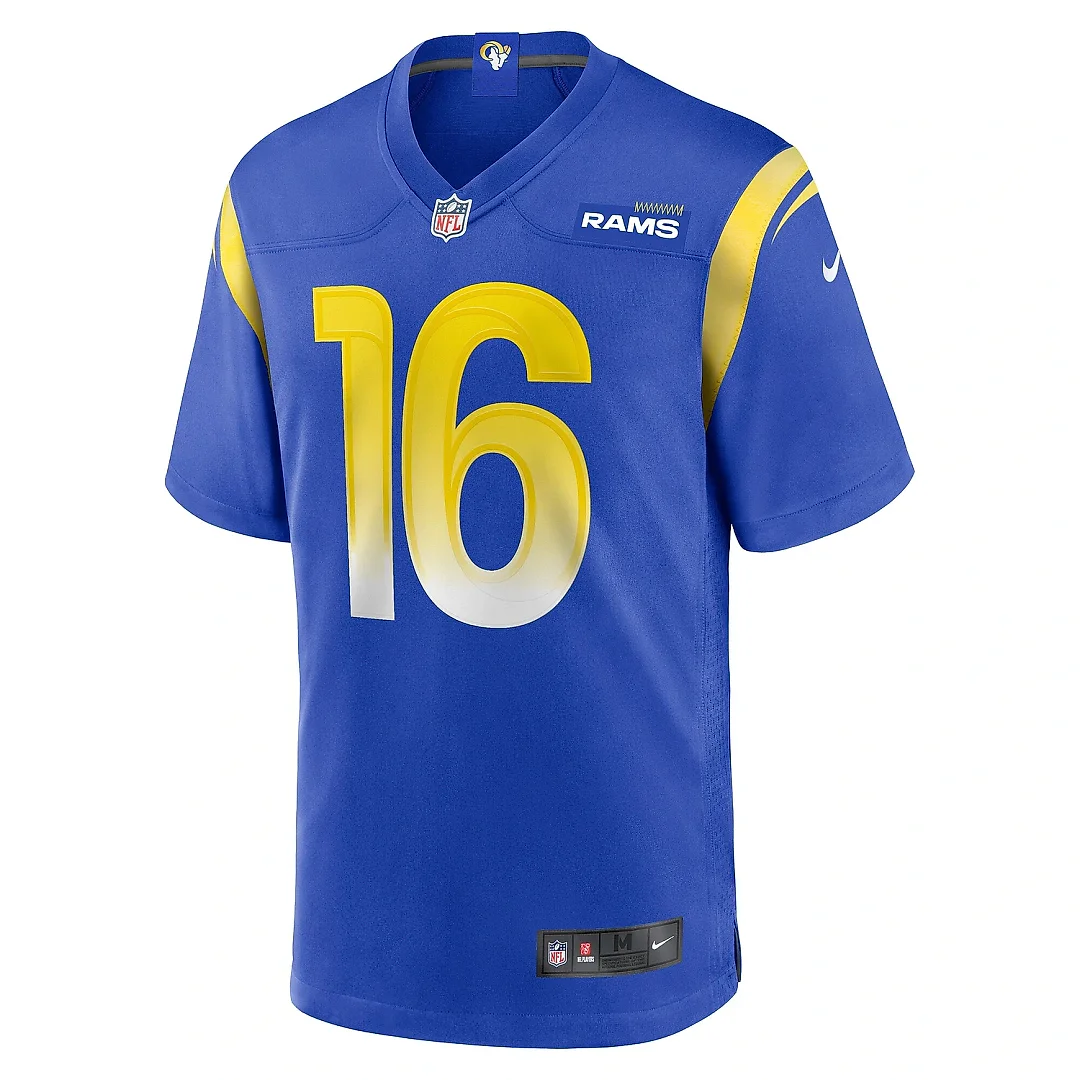 Zennovawear Men's Los Angeles Rams Tyler Johnson Royal Team Game Jersey