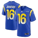 Zennovawear Men's Los Angeles Rams Tyler Johnson Royal Team Game Jersey