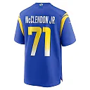 Zennovawear Men's Los Angeles Rams Warren McClendon Jr. Royal Team Game Jersey