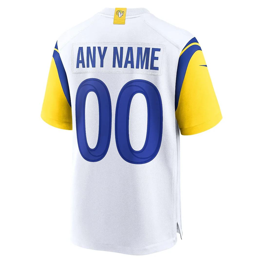 Zennovawear Men's Los Angeles Rams White Alternate Custom Jersey