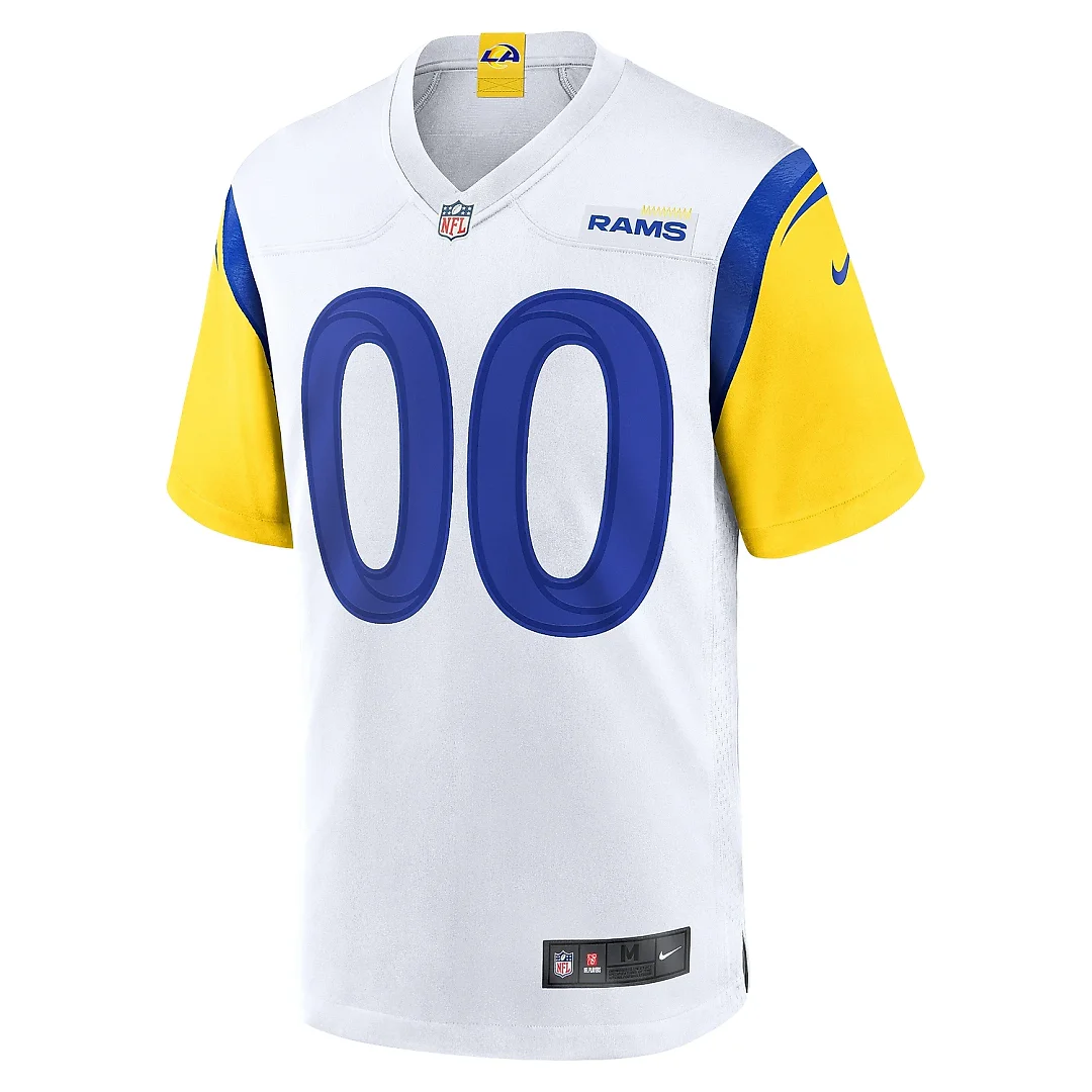 Zennovawear Men's Los Angeles Rams White Alternate Custom Jersey
