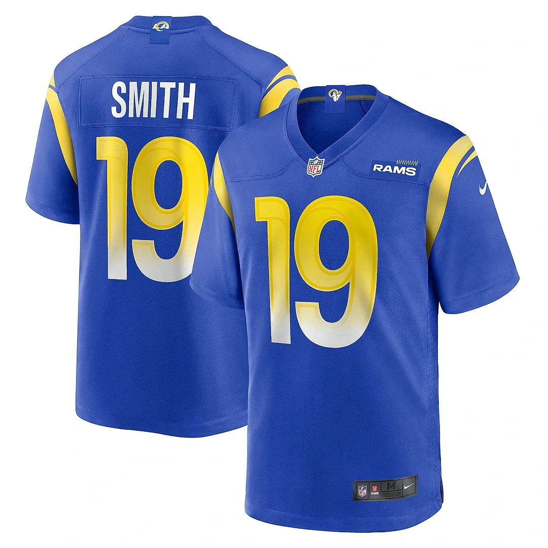 Zennovawear Men's Los Angeles Rams Xavier Smith Royal Home Game Jersey