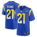 Zennovawear Men's Los Angeles Rams Zach Evans Royal Home Game Jersey