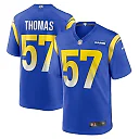 Zennovawear Men's Los Angeles Rams Zachary Thomas Royal Team Game Jersey