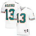 Zennovawear Men's Miami Dolphins 1995 Dan Marino Mitchell & Ness White Throwback Retired Player Pocket Jersey