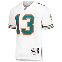 Zennovawear Men's Miami Dolphins 1995 Dan Marino Mitchell & Ness White Throwback Retired Player Pocket Jersey