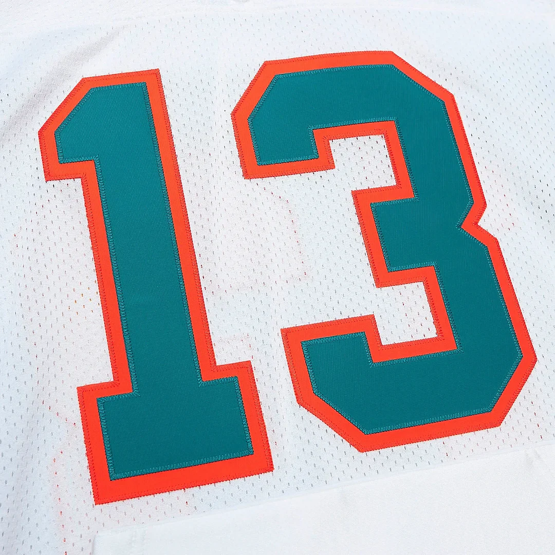 Zennovawear Men's Miami Dolphins 1995 Dan Marino Mitchell & Ness White Throwback Retired Player Pocket Jersey