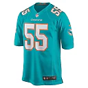 Zennovawear Men's Miami Dolphins Aaron Brewer Aqua Game Jersey