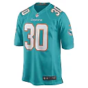 Zennovawear Men's Miami Dolphins Alec Ingold Aqua Game Player Jersey