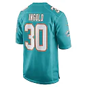 Zennovawear Men's Miami Dolphins Alec Ingold Aqua Game Player Jersey