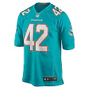Zennovawear Men's Miami Dolphins Alexander Johnson Aqua Game Jersey