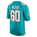 Zennovawear Men's Miami Dolphins Andrew Meyer Aqua Game Jersey