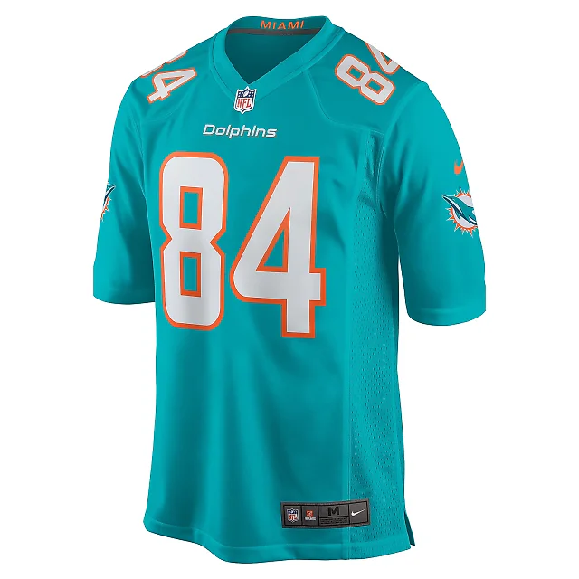 Zennovawear Men's Miami Dolphins Anthony Schwartz Aqua Team Game Jersey