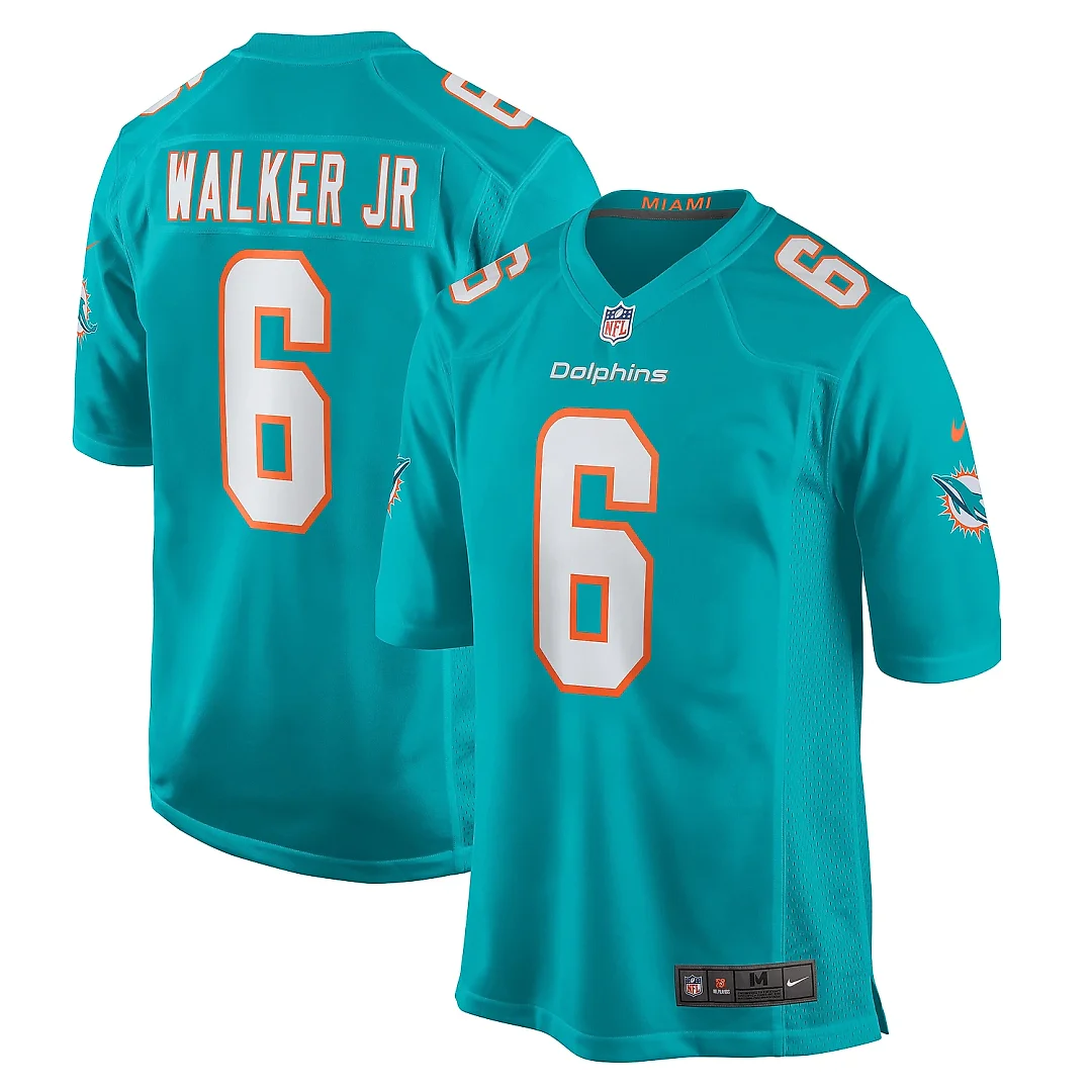 Zennovawear Men's Miami Dolphins Anthony Walker Jr. Aqua Game Jersey