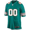 Zennovawear Men's Miami Dolphins Aqua Alternate Custom Game Jersey