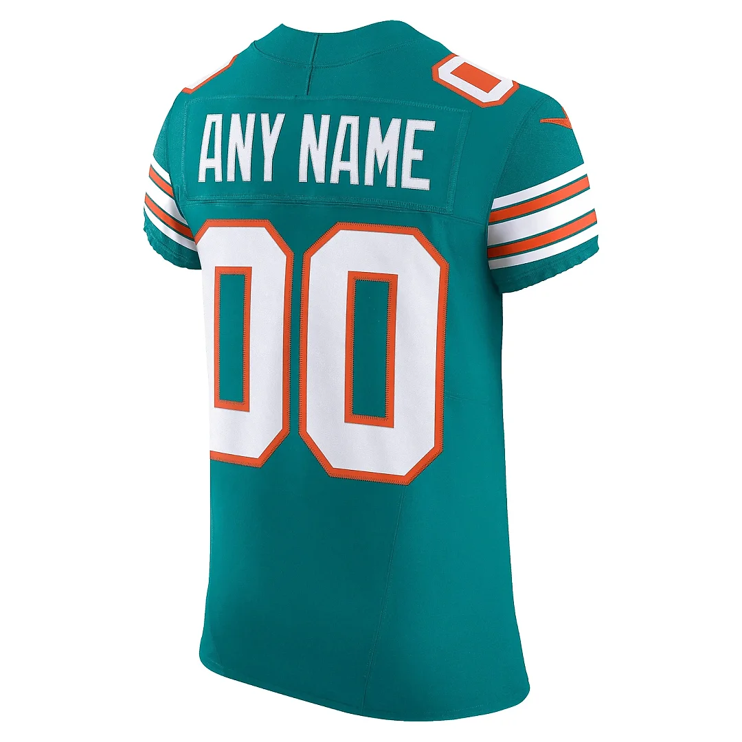 Zennovawear Men's Miami Dolphins Aqua Alternate Vapor F.U.S.E. Elite Custom Jersey