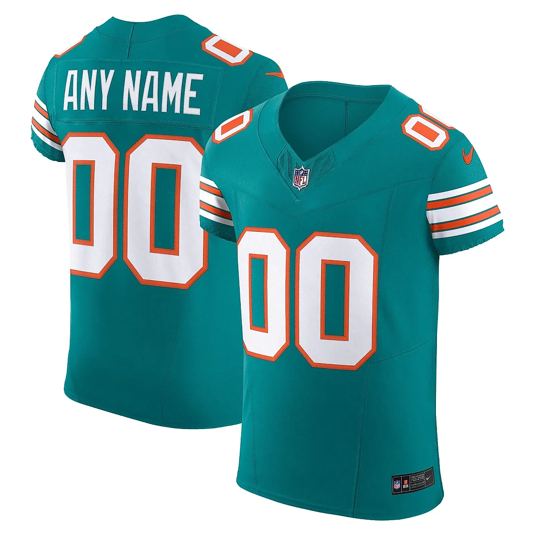 Zennovawear Men's Miami Dolphins Aqua Alternate Vapor F.U.S.E. Elite Custom Jersey