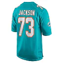 Zennovawear Men's Miami Dolphins Austin Jackson Aqua Player Game Jersey